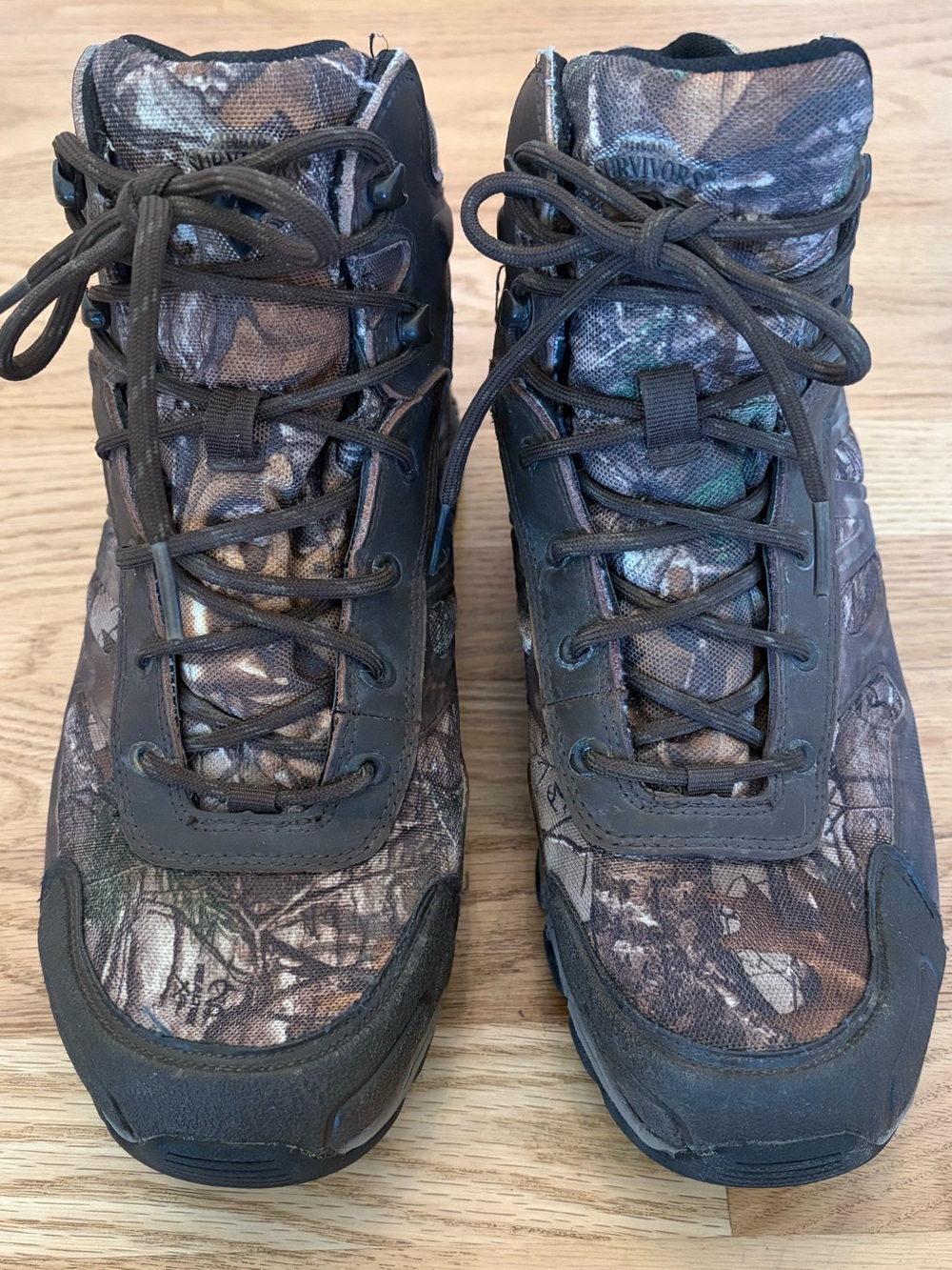 Herman Survivors Camo Tactical Leather Hiking Boots. Camouflage Men's Size 10.5